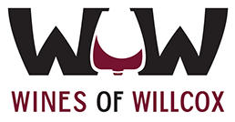 Wines of Willcox logo - Arizona Wines Grown in and around Willcox - Two W's with a glass of wine in the negative space between them
